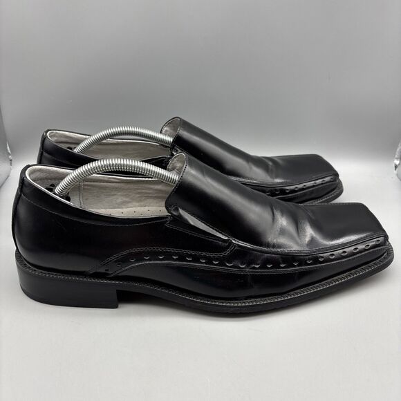 Stacy Adams Danton Loafers Men’s Size 11.5 M Black Leather Slip-On 24363-001 - Picture 4 of 13